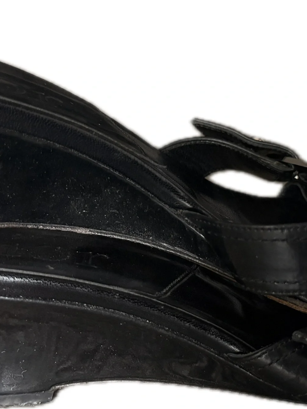 Dior Black Leather Buckle Slide Heels - Picture 5 of 5